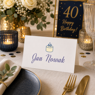 Personalizowana winietka na 40 urodziny