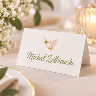 Winietka na chrzest Gołąbek